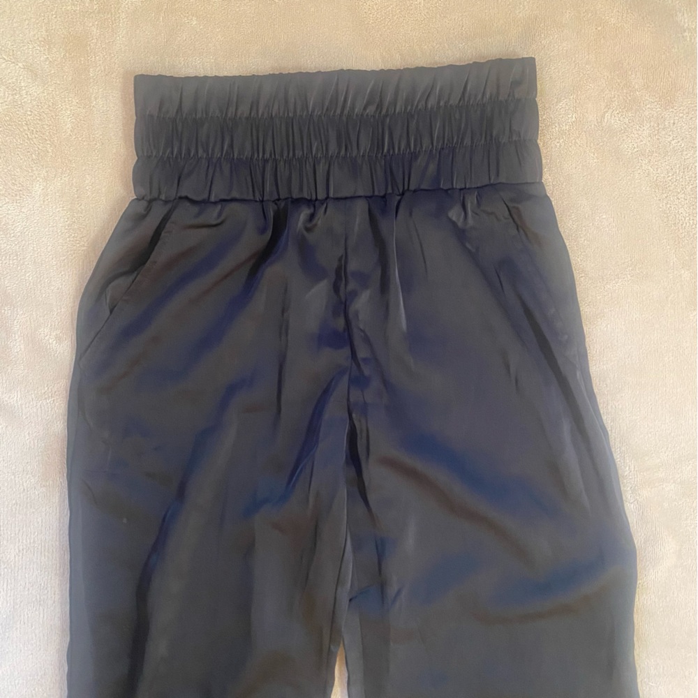 Silky Black Wide-Leg Pants - Picture 2 of 7
